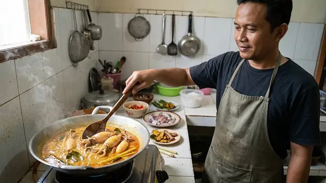 Resep Gulai Cumi Khas Padang yang Empuk dan Gurih/AI Generated
