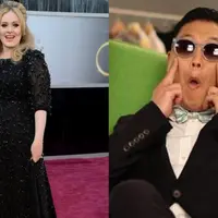 Adele dan Psy (Bintang/EPA)