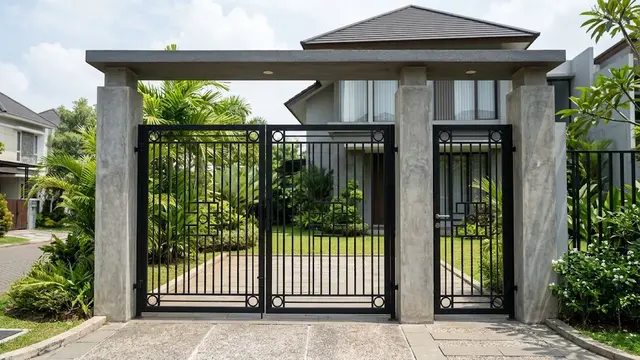 Gapura Besi Tempa dan Aluminium untuk Keamanan Maksimal