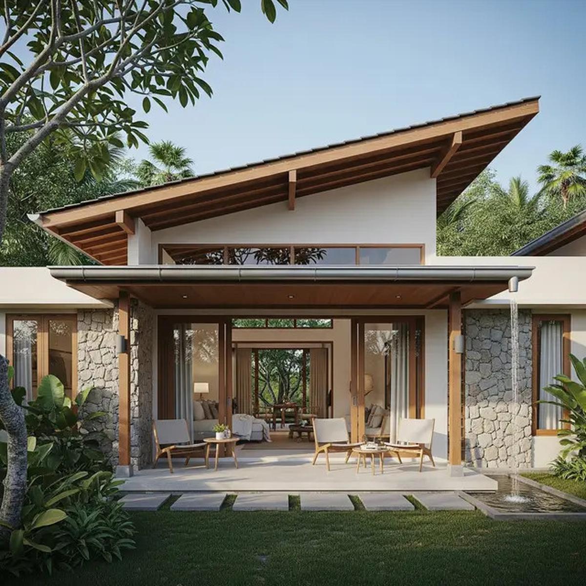 7 Inspirasi Rumah 1 Lantai dengan Atap Miring Satu Sisi, Desain Modern dan Estetik