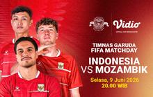 Nonton Timnas Indonesia di FIFA Matchday: Indonesia vs Mozambik Sore Ini di Vidio