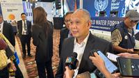 Direktur Jenderal Pembiayaan Infrastruktur Pekerjaan Umum dan Perumahan Rakyat (PUPR) Herry Trisaputra Zuna saat ditemui media di sela-sela World Water Forum ke-10 di BNDCC, Bali, Rabu (22/5/2024). (Liputan6/Benedikta Miranti)