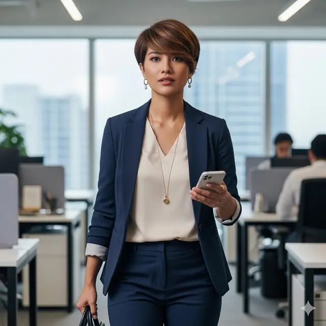 Model Rambut Wanita Karier 2025 (Image by Gemini)