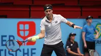 David Ferrer kembali menunjukkan kemampuannya dengan mengalahkan Guillermo Garcia Lopez di babak kedua Erste Bank Open 2015. (Bola.com/Reza Khomaini)