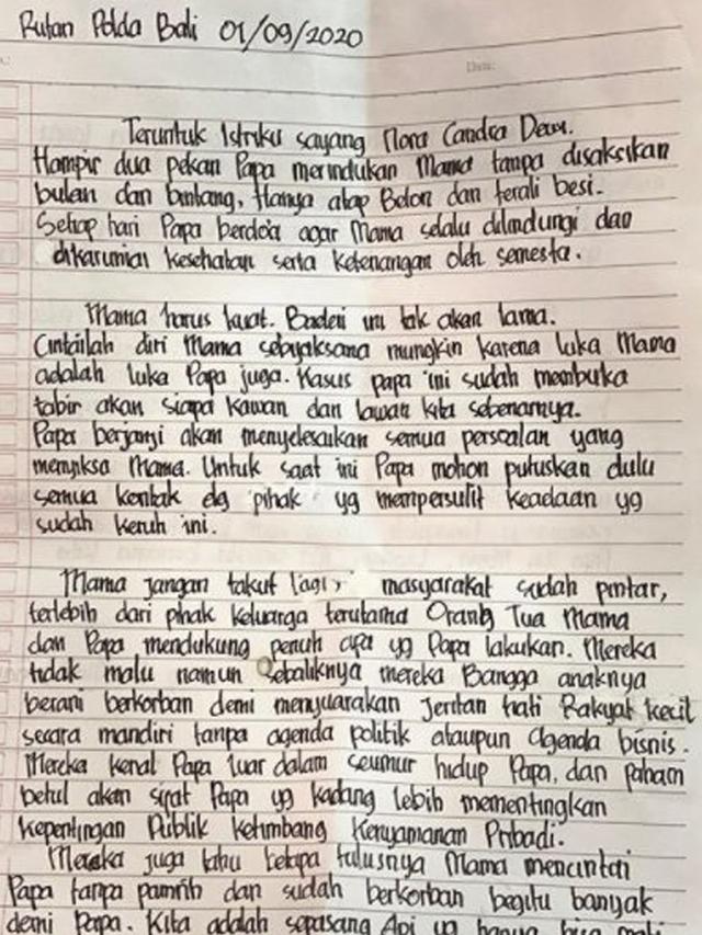 Jerinx Sid Kirim Surat Tulisan Tangannya Bikin Salah Fokus Showbiz Liputan6 Com