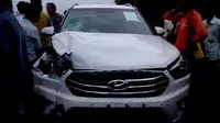 Belum Dikirim ke Konsumen, Hyundai Creta Sudah Tabrakan
