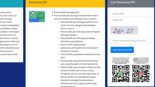 Tangkapan Layar Situs untuk Cek PIP/Foto:pip.kemendikdasmen.go.id/