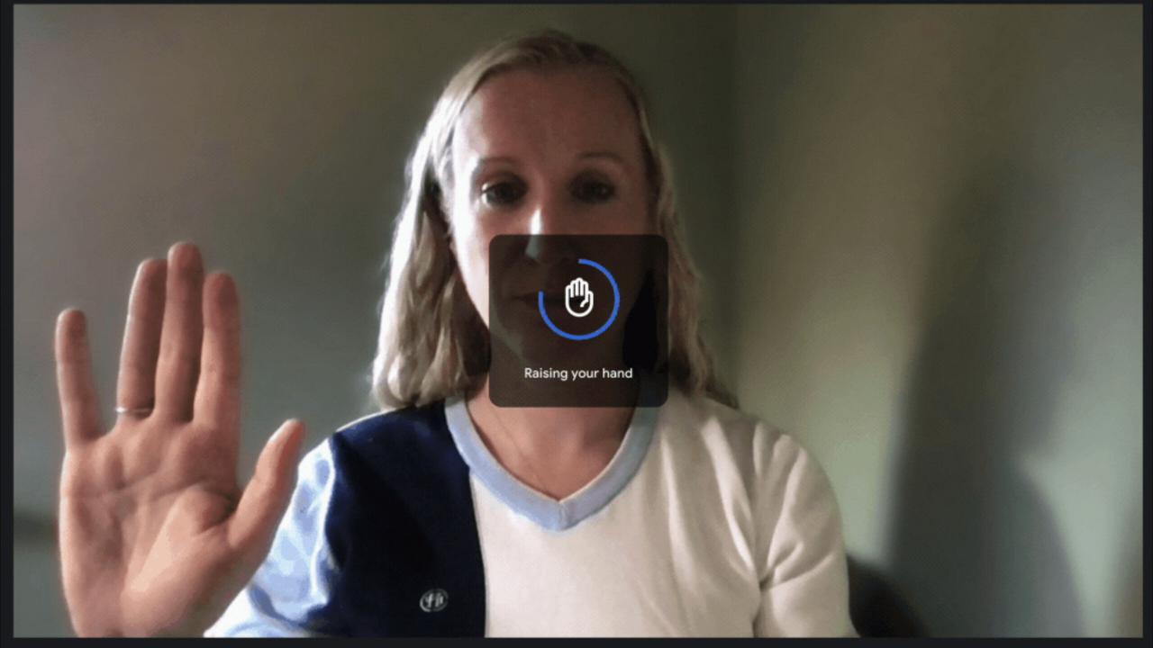 Google Meet luncurkan fitur angkat tangan tanpa harus menekan tombol "raise hand." (Google)