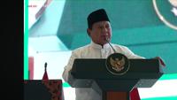 Presiden Prabowo Subianto Saat Berpidato di Pengukuhan Pengurus MUI