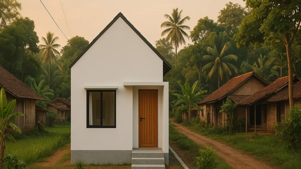 Model Rumah Minimalis di Kampung Ukuran 6x15 M/Ilustrasi gambar oleh AI