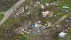 Sisa-sisa rumah yang hancur terlihat setelah Badai Ida di Lafitte, La (6/9/2021). Badai Ida telah sepekan melanda Amerika Serikat (AS) yang mengakibatkan Kendaraan hingga bangunan seperti rumah hancur. (AP Photo/Matt Slocum)