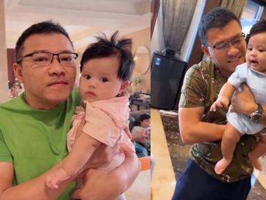Anang Hermansyah memang begitu bahagia dengan kehadiran Baby Ameena, anak Aurel Hermansyah dan Atta Halilintar. Seperti yang diketahui, bayi tersebut merupakan cucu pertamanya. (instagram.com/ananghijau)