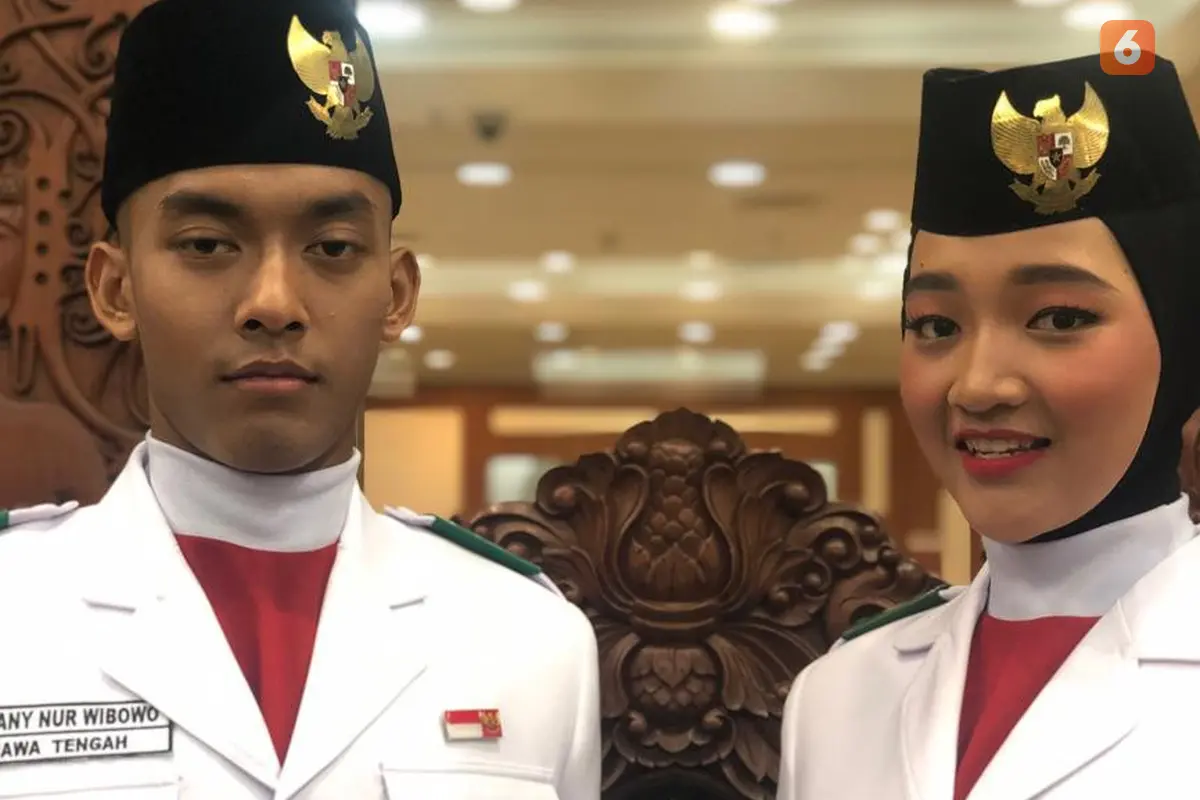 Paskibraka, Paskibraka 2019, Paskibraka Nasional 2019, Pembawa Baki 2019, Pembawa Baki Paskibraka Nasional 2019, Salma El Mutafaqqiha Putri Achzaabi, Muhammad Fany Nur Wibowo