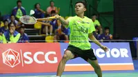 Tunggal putra Indonesia, Muhammad Zulkifli Ramadhani, berhasil menembus babak ketiga Kejuaraan Bulutangkis Asia Junior 2016 usai mengalahkan pemain Kazakhstan, Dmitriy Panarin, Rabu (13/7/2016).. (PBSI)