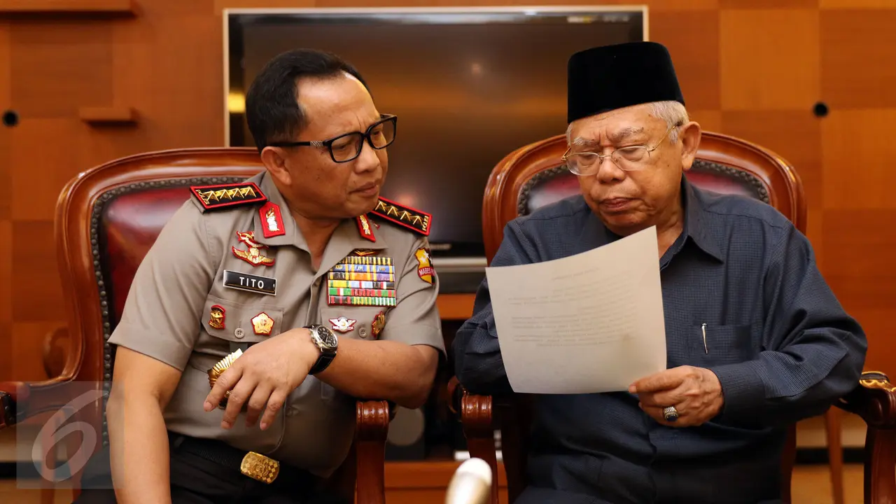 Polemik Fatwa, Kapolri dan Ketua MUI Beri Keterangan Bersama