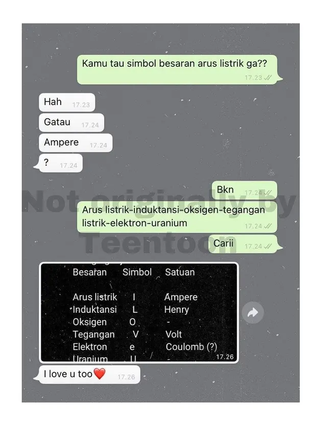 6 Chat Gombalan Anak Fisika ke Gebetan Pakai Rumus Ini Kocak