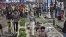 Malam Muda Mudi, Jakarta Kota Global berlangsung di sepanjang Jalan Sudirman-MH Thamrin dengan total 11 panggung. Panggung utama berada di Bundaran Hotel Indonesia. (Liputan6.com/Angga Yuniar)