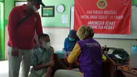 Binda Jatim melakukan vaksinasi di Pacitan. (Istimewa).