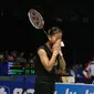 Fitriani tak bisa menahan tangis karena gagal melaju ke 16 besar Indonesia Open (Liputan6.com/Helmi Fithriansyah)