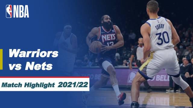 Berita Video, Highlights NBA antara Golden State Warriors Vs Brooklyn Nets pada Minggu (30/1/2022)