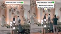 Peluk Mantan di Hari Pernikahan. (Sumber: TikTok/ @mayangkumay)
