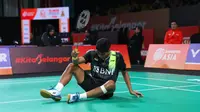 Tunggal Indonesia Alwi Farhan kalah pada laga melawan China di perempat final Kejuaraan Bulu Tangkis Beregu Asia (BATC) 2024. (Dok PBSI)