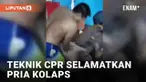 Momen menegangkan viral di media sosial, merekam detik-detik aksi penyelamatan nyawa. Video menunjukkan seorang pria menekan dada temannya yang kolaps saat berolahraga. Diketahui pria tersebut melakukan teknik CPR (cardiopulmonary resuscitation) untu...