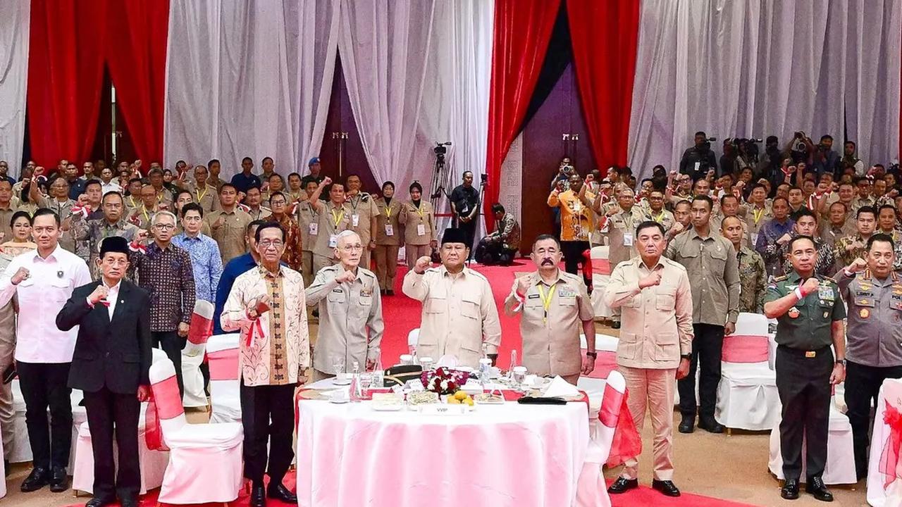 Presiden Prabowo di Acara Halal Bihalal Purnawirawan TNI