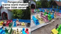 Sambut Ramadhan, Pemakaman di Klaten Ini di Cat Warna-Warni Agar Tak Seram (sumber: TikTok/@aloysiusjarot)