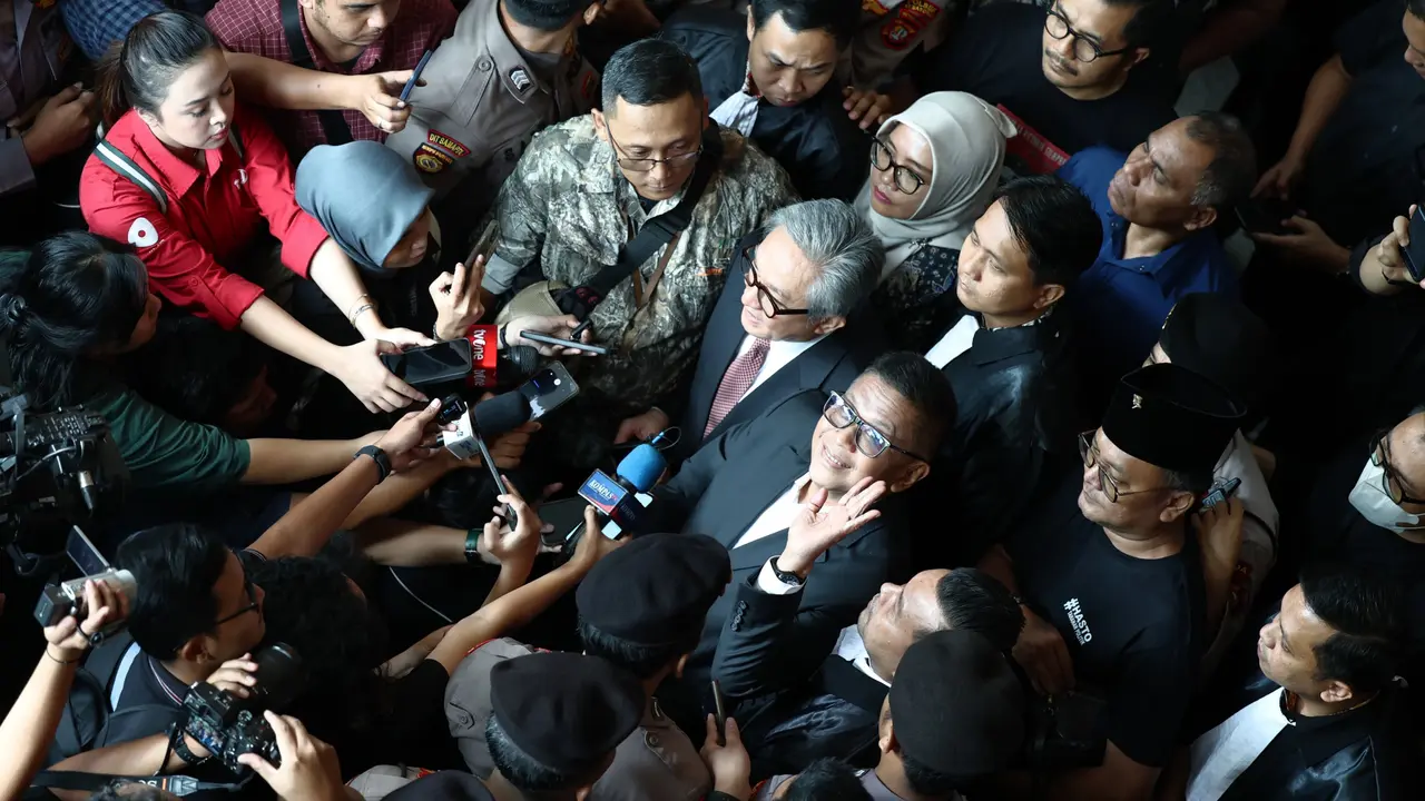 Sekretaris Jenderal DPP PDI Perjuangan (PDIP) Hasto Kristiyanto di Pengadilan Tindak Pidana Korupsi (Tipikor) Jakarta Pusat.