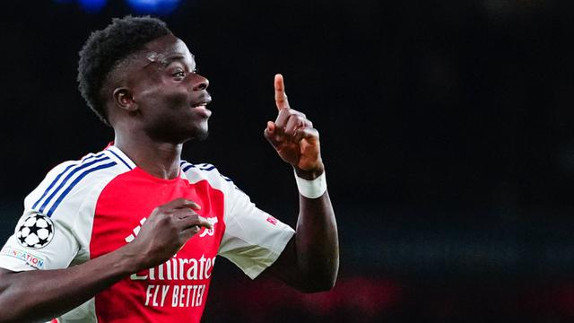 Foto: Sumbang 2 Gol dan 1 Assist, Bukayo Saka Bersinar saat Arsenal Gilas AS Monaco di Liga Champions