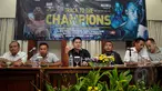 Suasana konferensi pers terkait rencana duel antara Daud Yordan vs Awuku petinju asal Ghana, Jakarta, Kamis (7/5/2015). Duel ini untuk mempertahankan gelar juara Ad Interim kelas ringan WBO Asia-Pasifik dari Daud Yordan. (Liputan6.com/Yoppy Renato)
