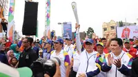 Ketua MPR RI, Zulkifli Hasan (Zulhasan), dipercaya menjadi tamu kehormatan untuk menyambut dan mengarak api obor Asian Games (Istimewa)