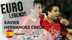 Berita motion grafis profil legenda Xavi Hernandez, gelandang visioner yang sukseskan Spanyol di Piala Eropa 2008 dan 2012.
