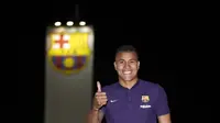 Barcelona meminjam Jeison Murillo dari Valencia hingga akhir musim nanti. (Twitter Barcelona)