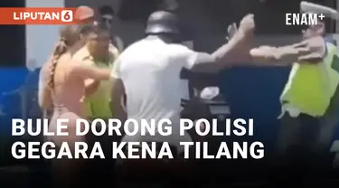 Tak Terima Ditegur, Bule Dorong Polisi di Bali
