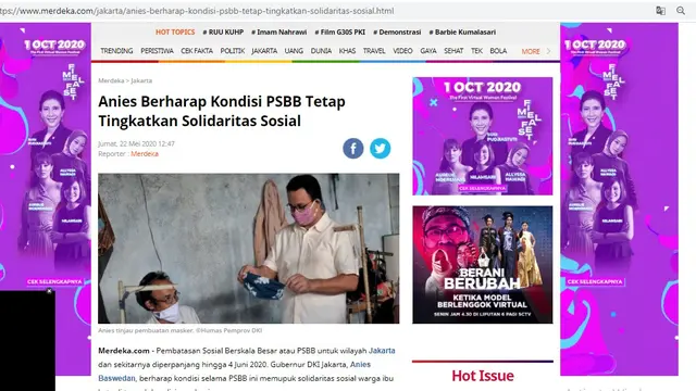 Tangkapan Layar Berita Merdeka.com