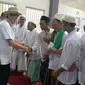 Menteri Hukum dan Ham Yassona Laoly menemui santri di Lapas Lowokwaru Malang, Jawa Timur (Zainul Arifin/Liputan6.com)