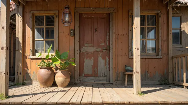 Desain Teras Rumah Rustic Kecil Tapi Hangat