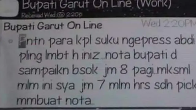 Bupati Aceng Jalani Pemeriksaan di Polda Jabar