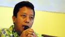 Ketum PPP hasil Muktamar Surabaya, Romahurmuziy menyampaikan paparan di Jakarta, (29/12). Refleksi Akhir Tahun PPP itu menyoroti perjalanan PPP dalam lingkup organisasi dan sebagai partai pendukung pemerintah. (Liputan6.com/Helmi Afandi)