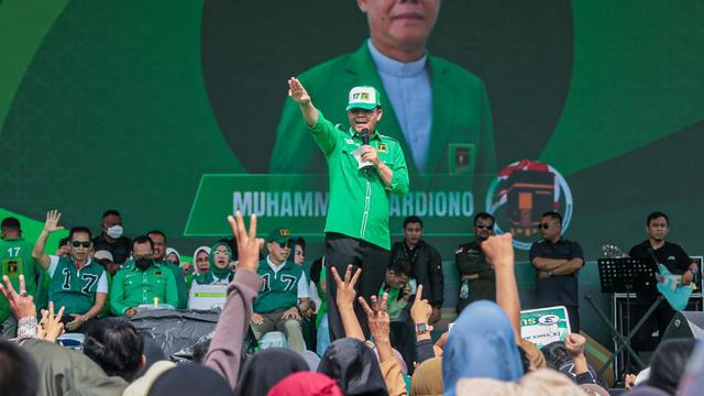 Plt Ketua Umum PPP Muhamad Mardiono  di Kendari, Provinsi Sulawesi Tenggara (Sultra), Minggu (4/2/2024) (Istimewa)