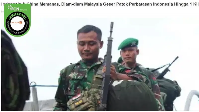[Cek Fakta] Gambar Tangkapan Layar Berita Tentang Perbatasan Indonesia