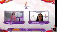 Staf Khusus Menpora Bidang Kreativitas dan Inovasi Milenial Alia Noorayu Laksono saat bincang virtual bertajuk Esports dan Peluang Generasi Muda Meraih Prestasi. (foto: istimewa)