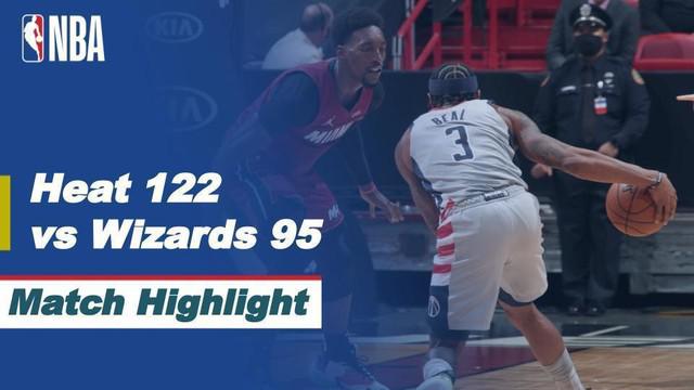 Berita video highlights NBA, Miami Heat taklukkan Washington Wizards 122-95