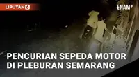 Beredar rekaman CCTV yang perlihatkan aksi pencurian sepeda motor. Pencurian tersebut terjadi di kawasan Pleburan, Semarang. Selasa (26/3/2024)