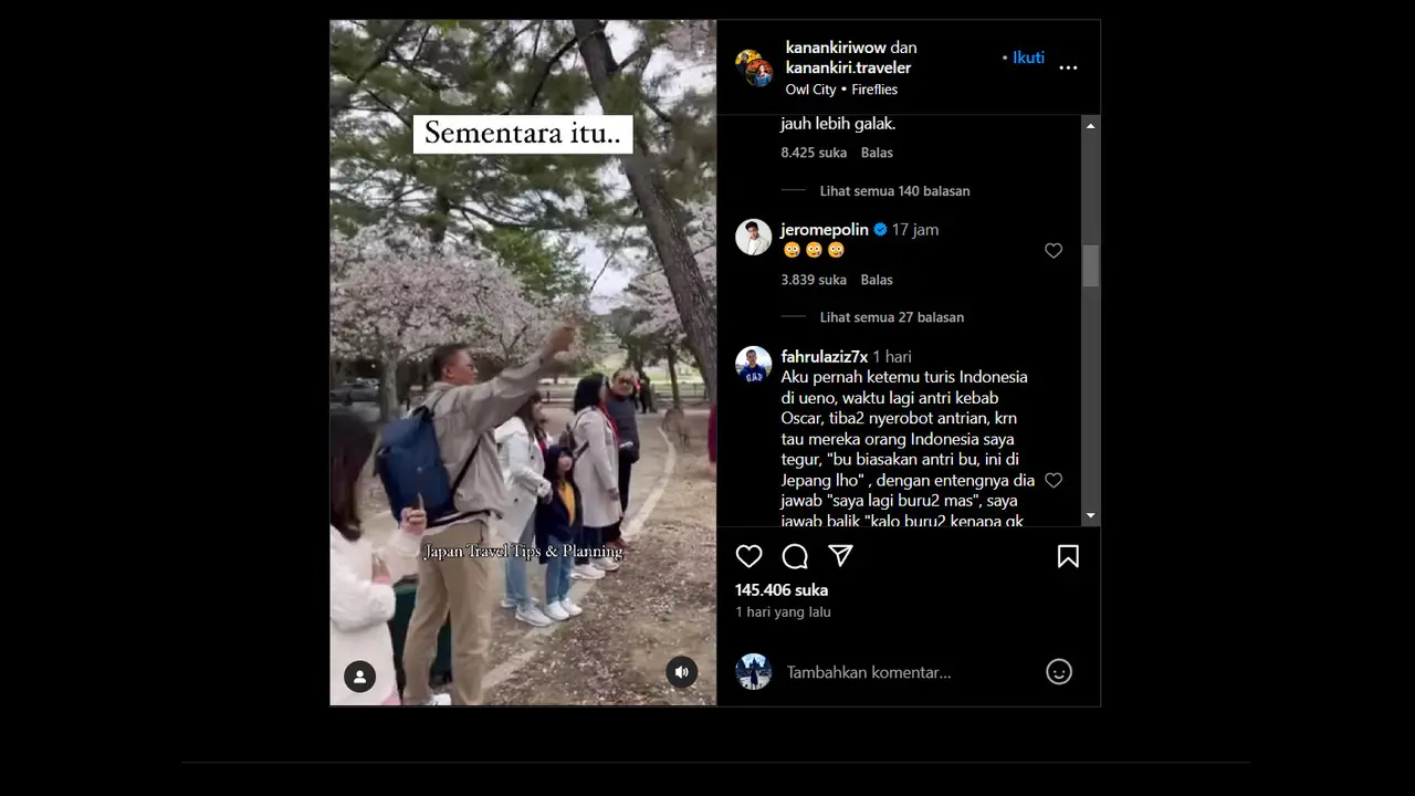 Video Turis Indonesia Rusak Bunga Sakura di Jepang, Bagaimana Etikanya?