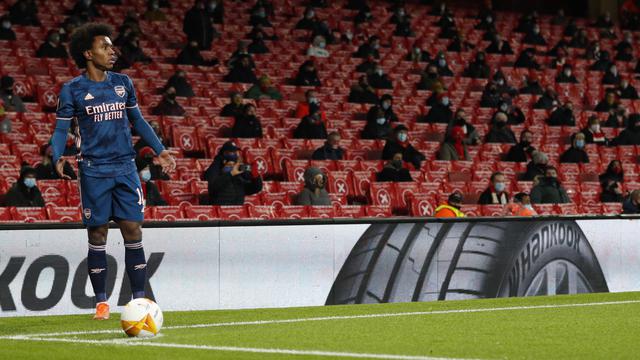 Pertandingan Arsenal melawan Rapid Viena pada lanjutan Liga Europa di Emirates Stadium, Jumat dini hari WIB (4/12/2020) sudah dihadiri penonton