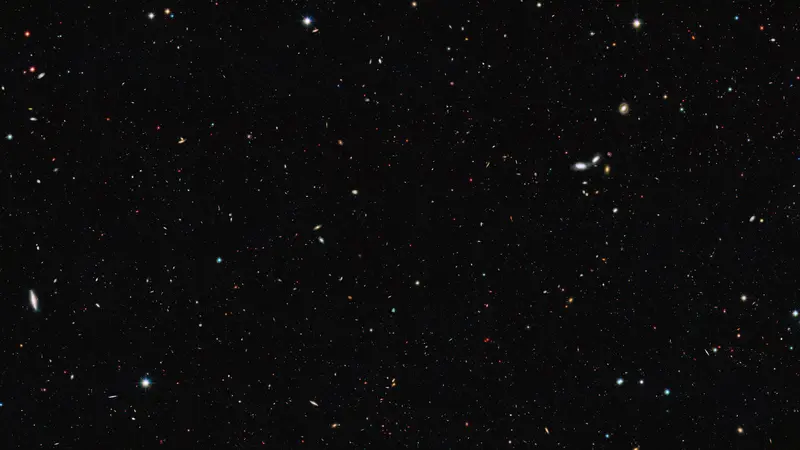 Sejumlah galaksi di alam semesta yang terlihat oleh Teleskop Hubble
