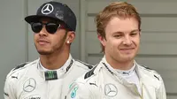 Lewis Hamilton-Nico Rosberg (AFP Photo/Yuriko Nakao)